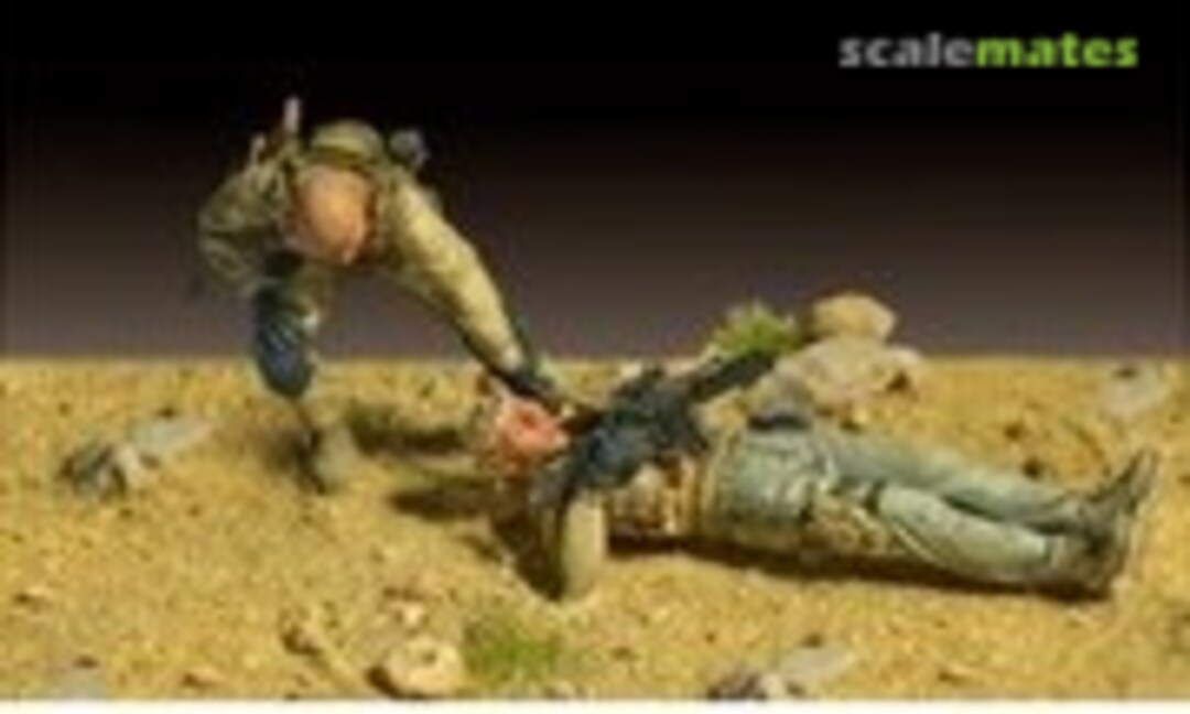 1:35 The wounded PMC (2 Figures) (Nato in Miniatures PMC2) PMC2