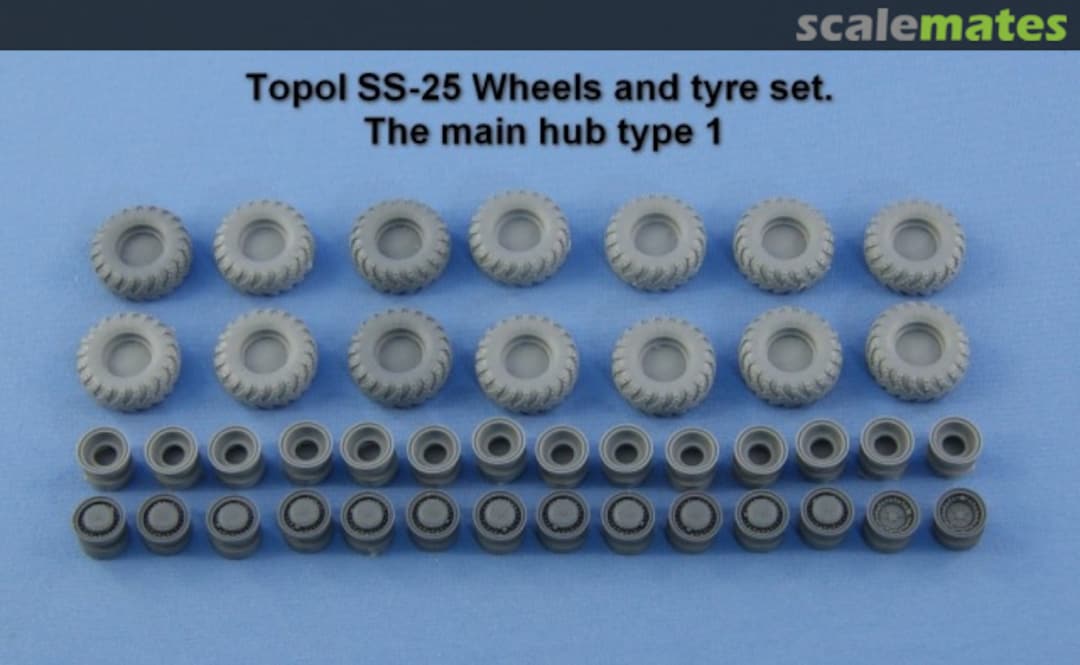 Boxart Topol SS-25 Wheels and tyre set. Main hub Type 1 NS72101 North Star Boxart Topol SS-25 Wheels and tyre set. Main hub Type 1 NS72101 North Star