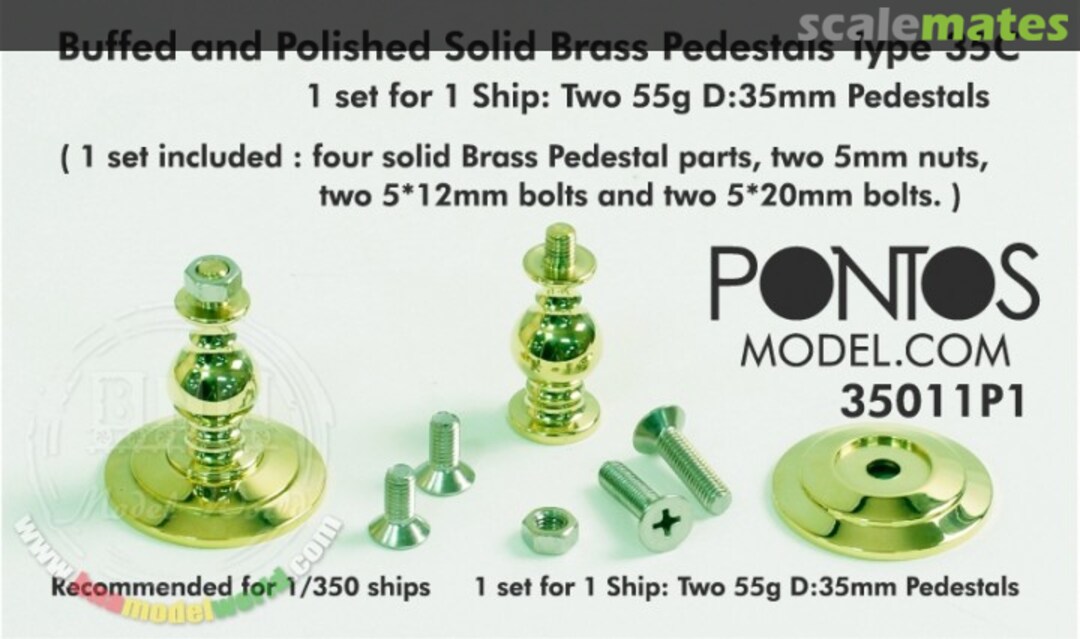 Boxart Buffed and Polished Solid Brass Pedestals Type 35C 35011P1 Pontos Model Boxart Buffed and Polished Solid Brass Pedestals Type 35C 35011P1 Pontos Model
