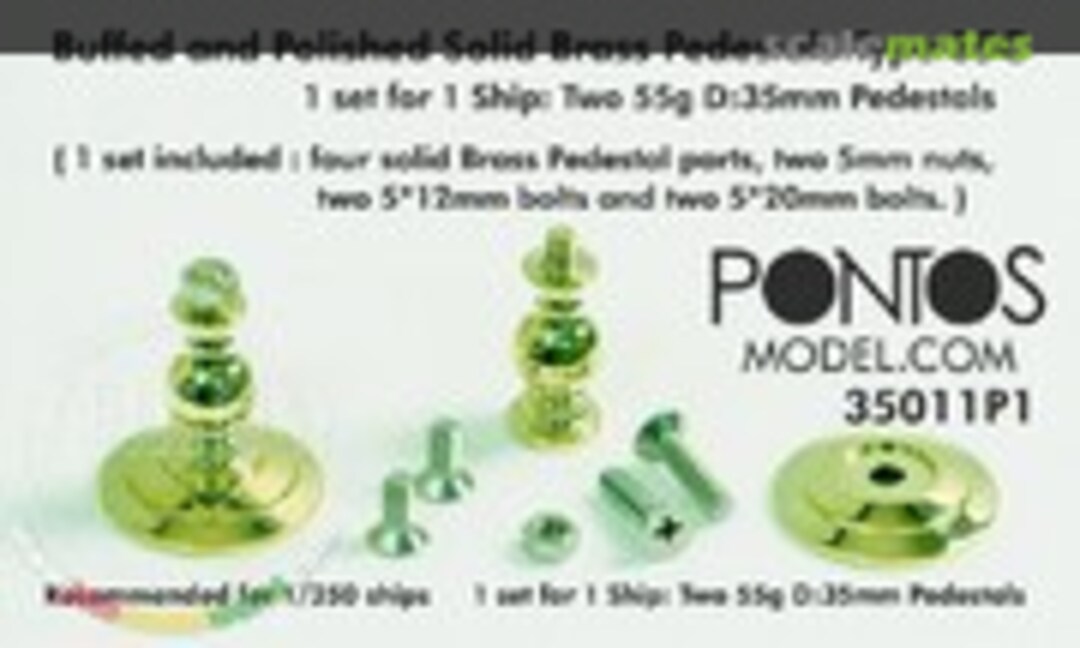 No Buffed and Polished Solid Brass Pedestals Type 35C (Pontos Model 35011P1) 35011P1