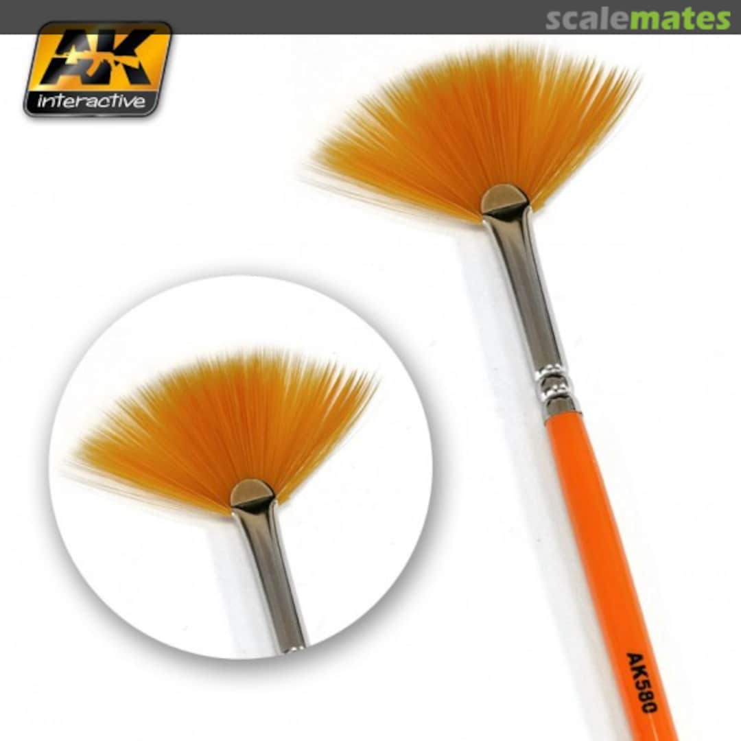Boxart Fan Shape Weathering Brush AK580 AK Interactive Boxart Fan Shape Weathering Brush AK580 AK Interactive