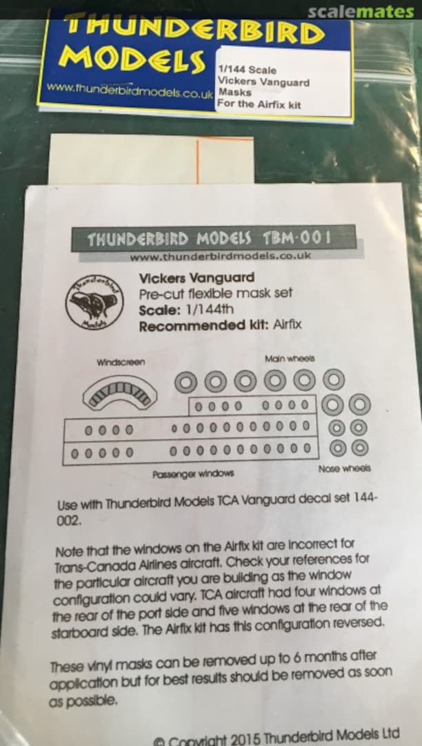 Boxart Vickers Vanguard Pre-Cut Flexible Mask Set TBM-001 Thunderbird Models Boxart Vickers Vanguard Pre-Cut Flexible Mask Set TBM-001 Thunderbird Models