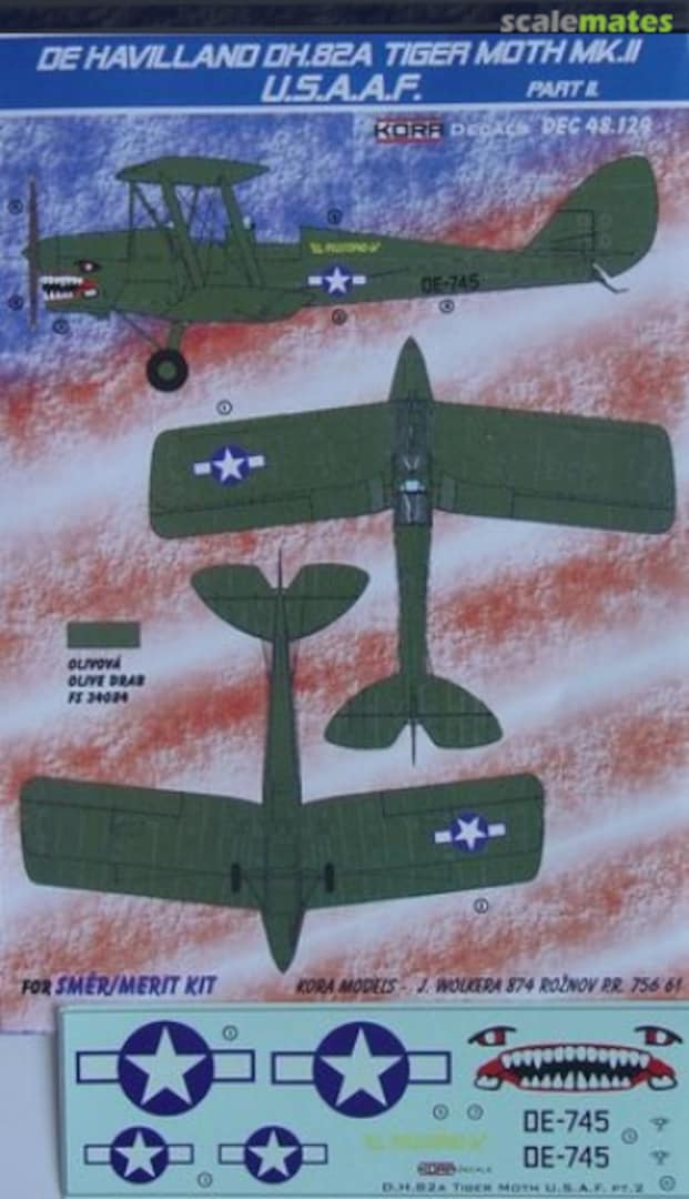 Boxart De Havilland DH.82A Tiger Moth Mk.II DEC48129 Kora Models