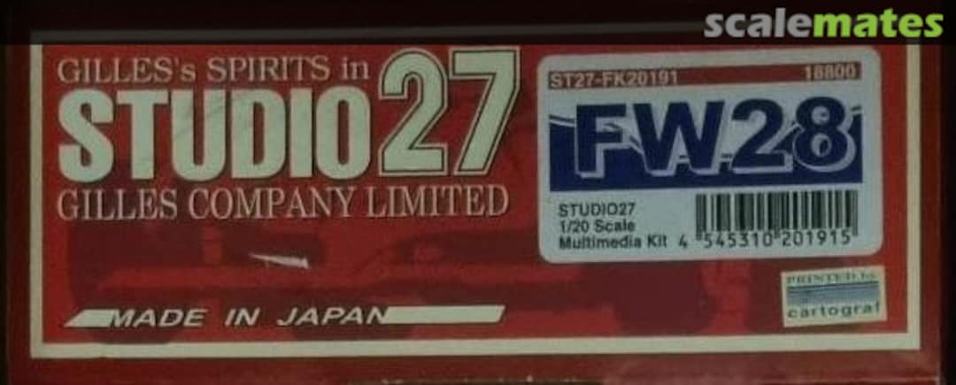 Boxart Williams FW28 ST27-FK20191 Studio27