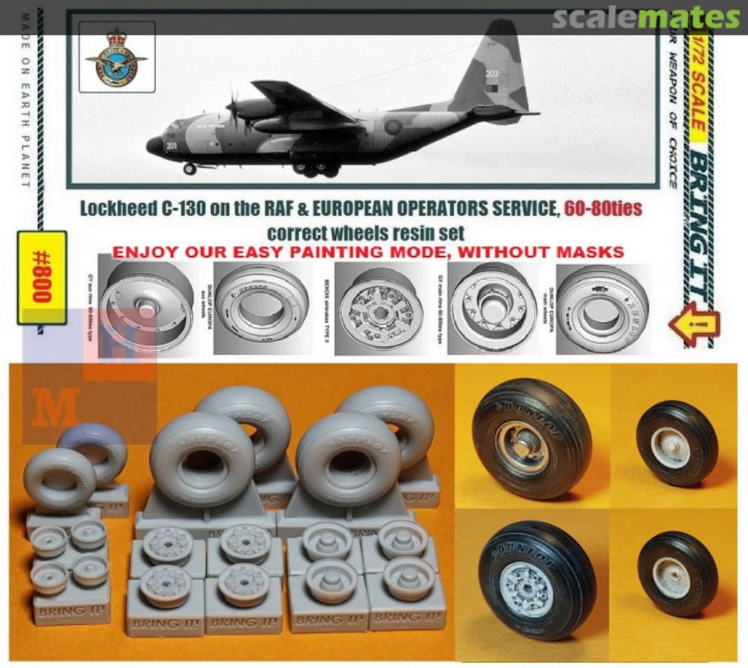 Boxart Lockheed C-130 correct wheels set #800 MLH/Bring It! Boxart Lockheed C-130 correct wheels set #800 MLH/Bring It!