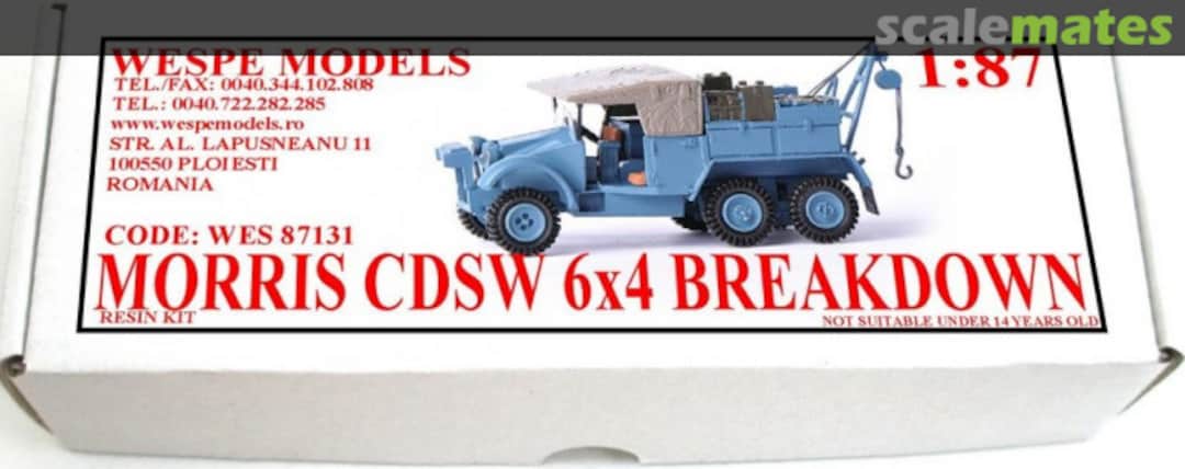 Boxart Morris CDSW 6x4 Breakdown WES 87131 Wespe Models Boxart Morris CDSW 6x4 Breakdown WES 87131 Wespe Models