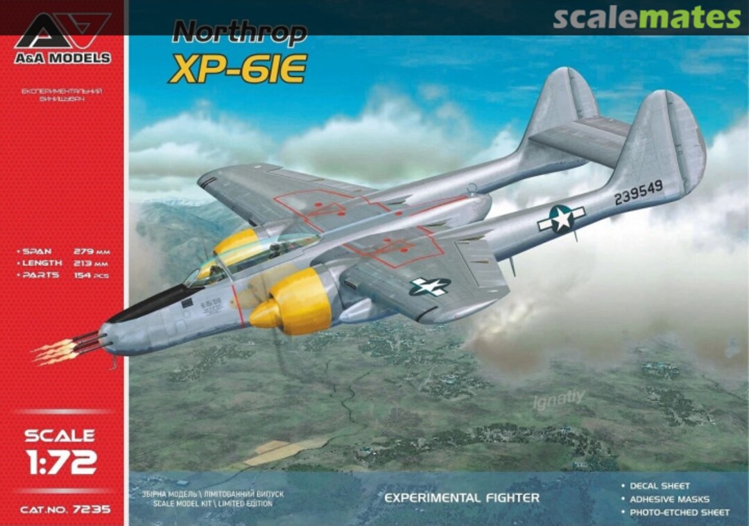 Boxart Northrop XP-61E 7235 A&A Models Boxart Northrop XP-61E 7235 A&A Models