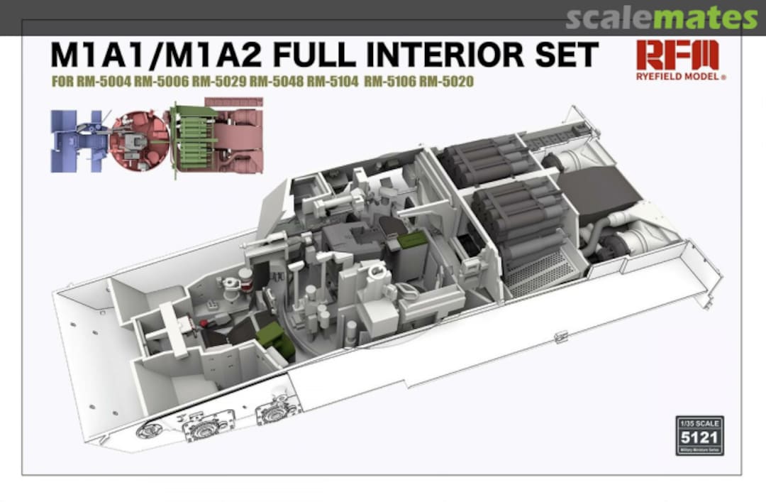 Boxart M1A1/M1A2 Full Interior Set RM-5121 Rye Field Model Boxart M1A1/M1A2 Full Interior Set RM-5121 Rye Field Model