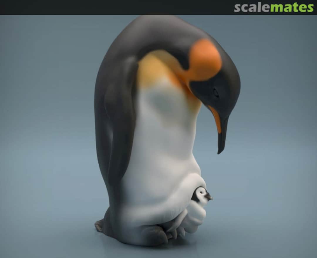 Boxart Emperor penguin with a chick 72130523 EMP3d Boxart Emperor penguin with a chick 72130523 EMP3d