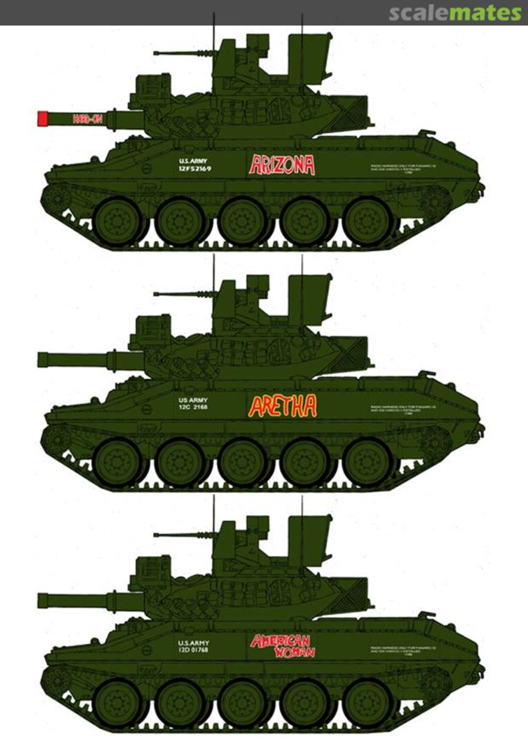 Boxart M551 Sheridan Decals DE-SH0172 Mec Models Boxart M551 Sheridan Decals DE-SH0172 Mec Models