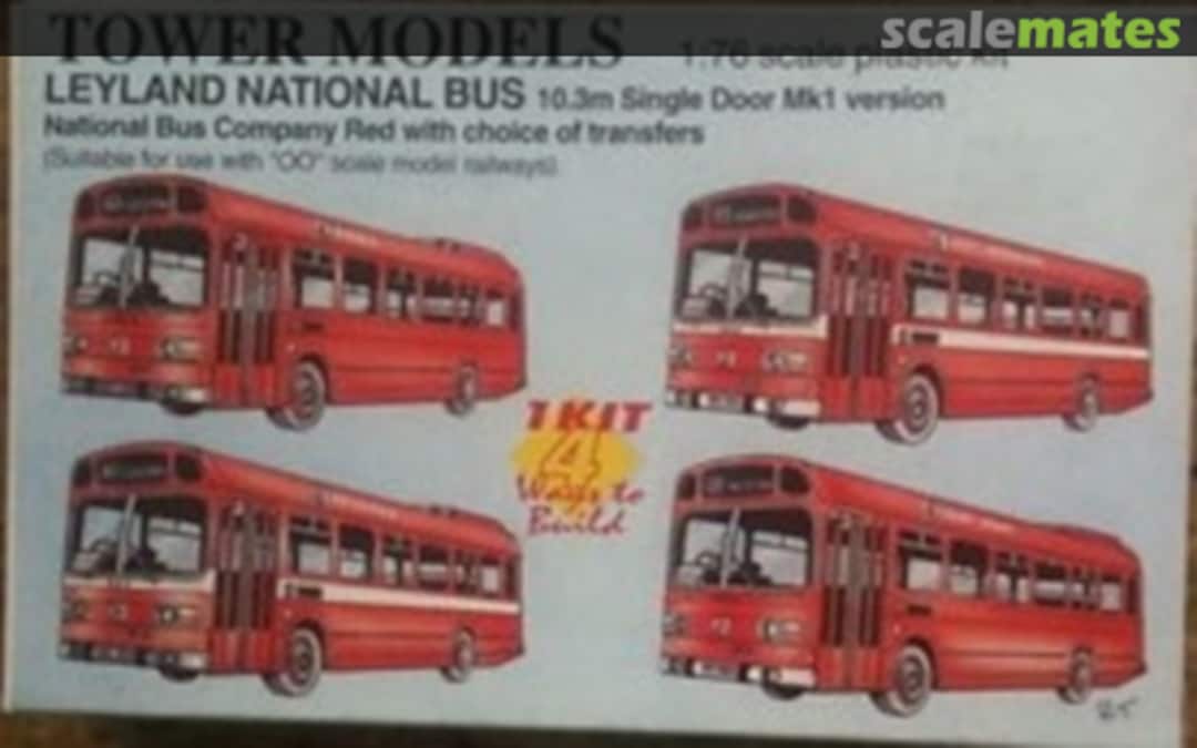 Boxart Leyland National Bus NBC Red Version TB12 Tower Models Boxart Leyland National Bus NBC Red Version TB12 Tower Models