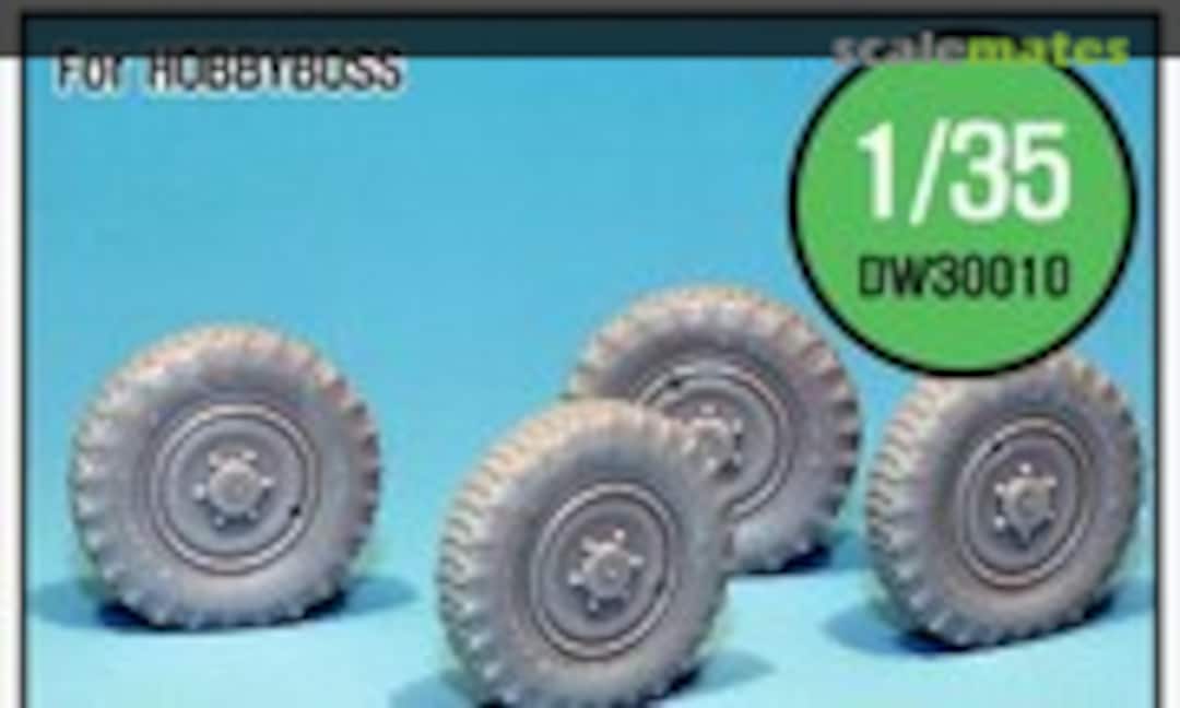1:35 Leichter Panzerspahwagen Sd.kfz. 222/223 Wheel set - sagged (Def.Model DW30010) DW30010