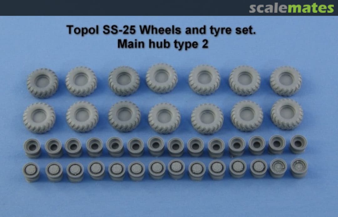 Boxart Topol SS-25 Wheels and tyre set. Main hub Type 2 NS72102 North Star