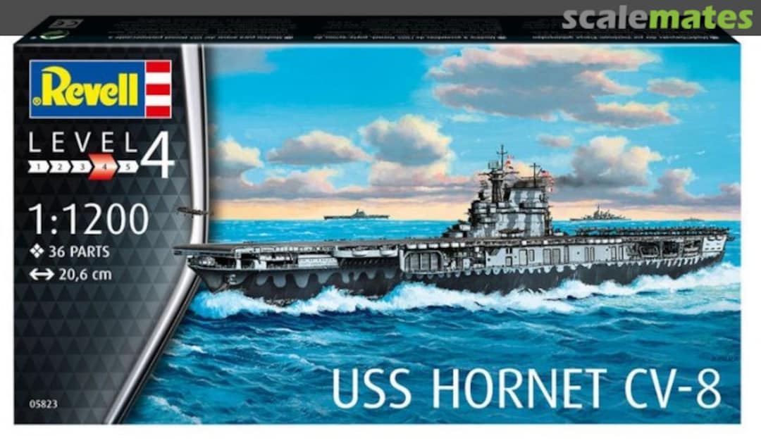 Boxart USS Hornet CV-8 05823 Revell Boxart USS Hornet CV-8 05823 Revell