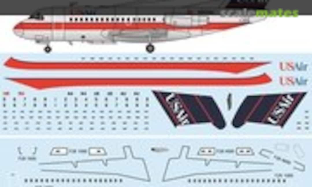 1:144 Fokker F28-1000 Fellowship (F-RSIN FRP4096)