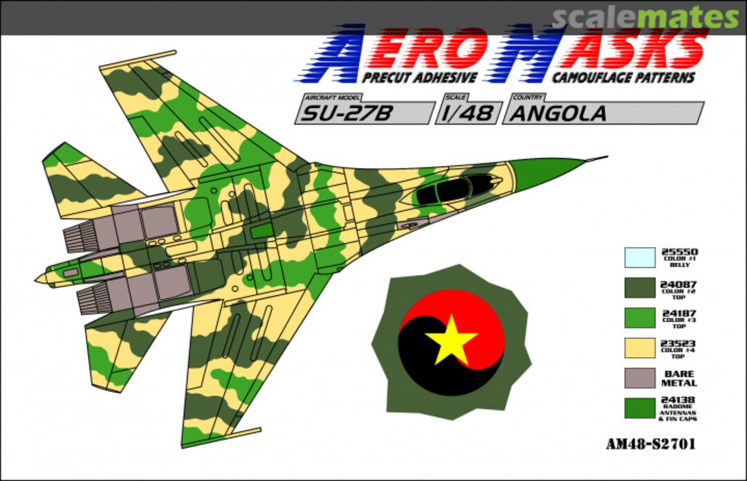 Boxart Su-27B Angola AM48-S2701 AeroMasks Boxart Su-27B Angola AM48-S2701 AeroMasks