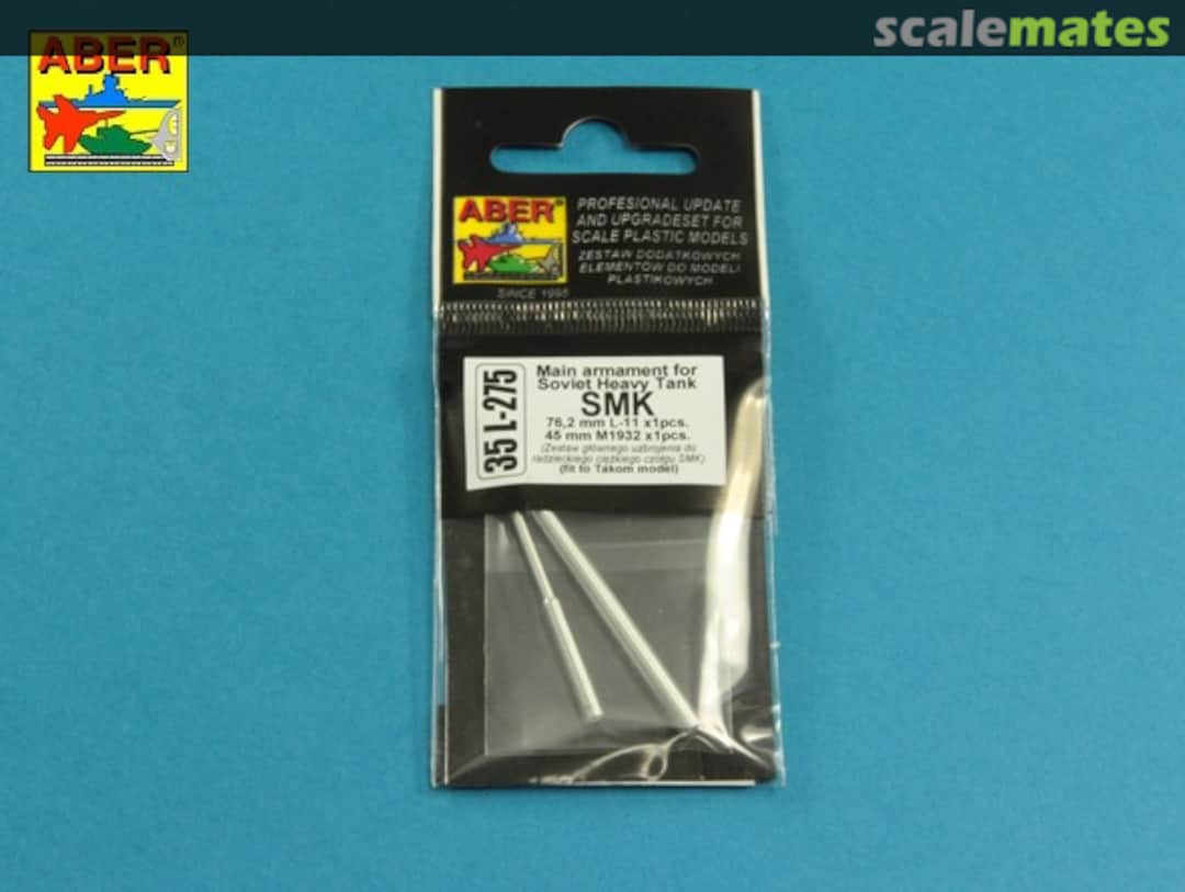 Boxart Main Armament for Soviet Heavy Tank SMK 1x76,2mm L-11, 1x45mm M1932 35L-275 Aber Boxart Main Armament for Soviet Heavy Tank SMK 1x76,2mm L-11, 1x45mm M1932 35L-275 Aber