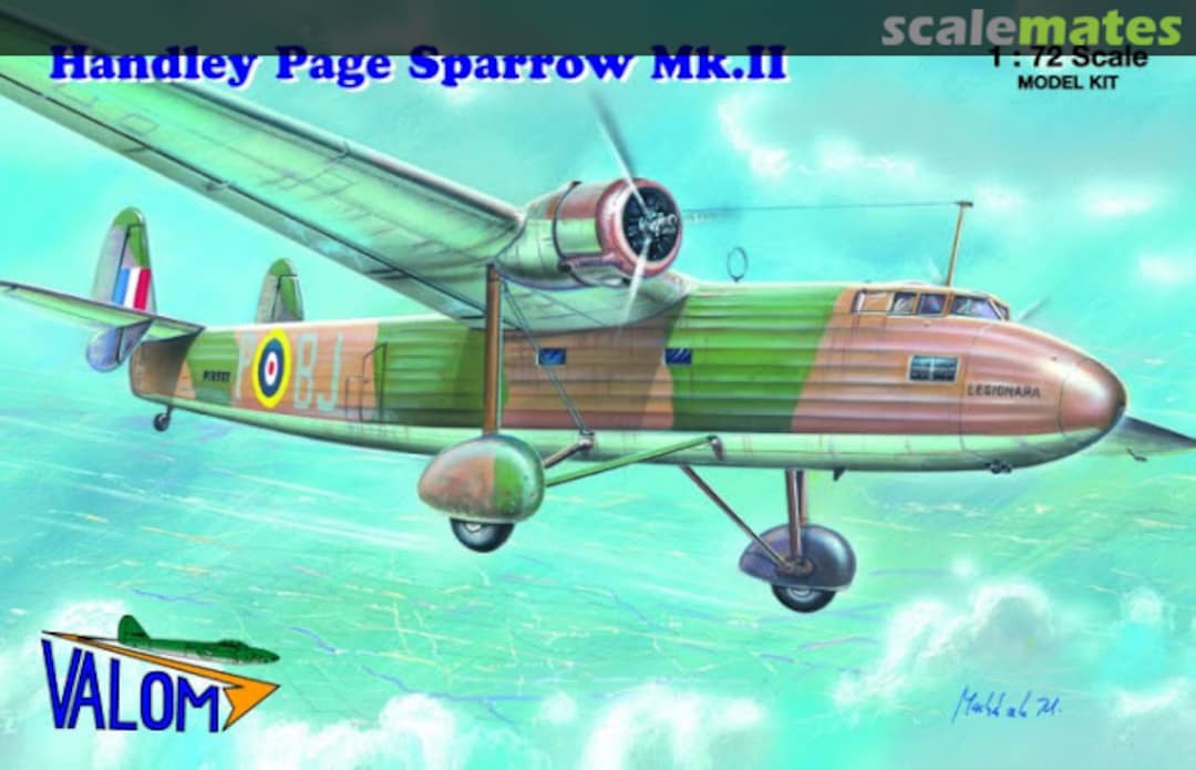 Boxart Handley Page Sparrow Mk.II 72058 Valom Boxart Handley Page Sparrow Mk.II 72058 Valom