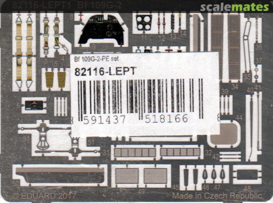 Boxart Bf 109G-2 PE Set 82116-LEPT Eduard Boxart Bf 109G-2 PE Set 82116-LEPT Eduard