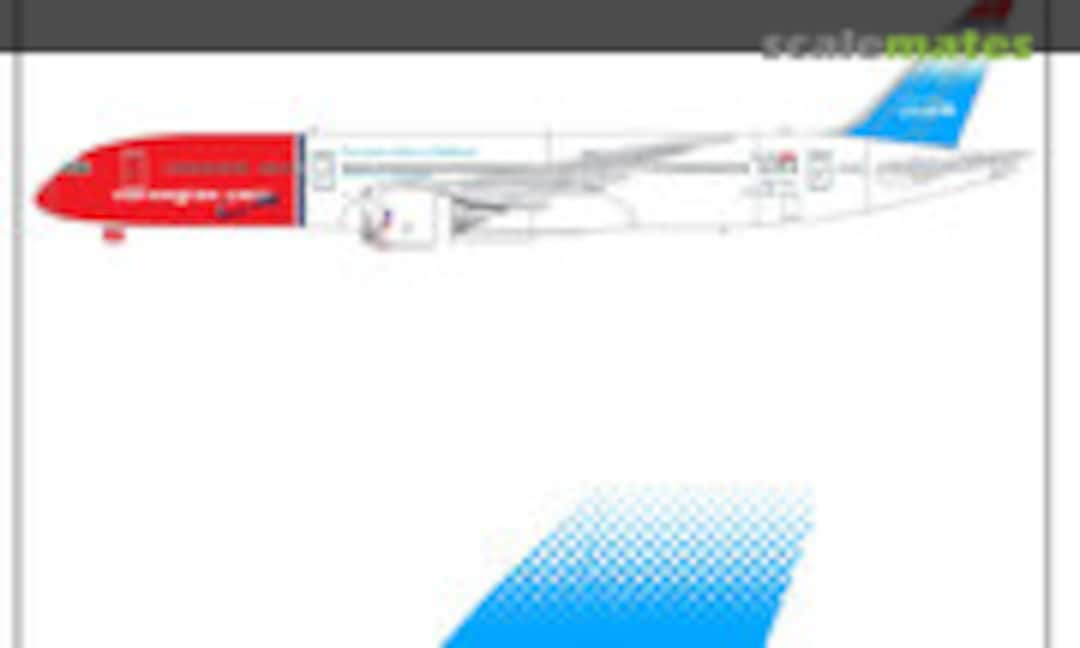 1:200 Norwegian Boeing 787-900 with Unicef on tail (Lima November Decals LN200-28) LN200-28