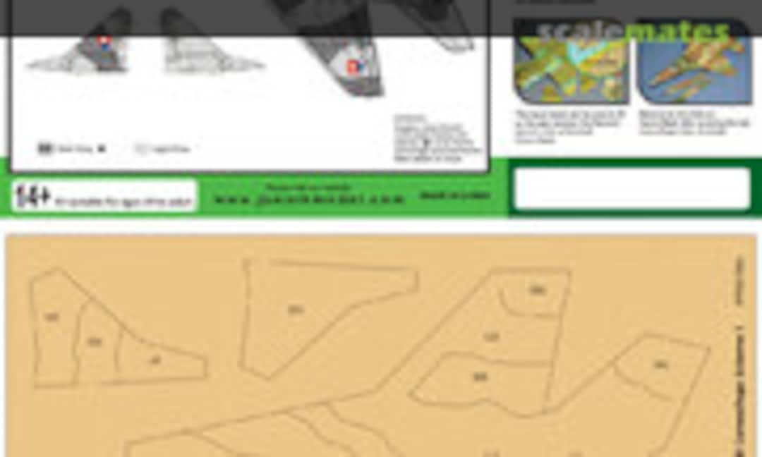 1:72 Airbrush CAMO-MASK for MiG-29UB Camouflage Scheme 4 (J's Work PPA5185) PPA5185