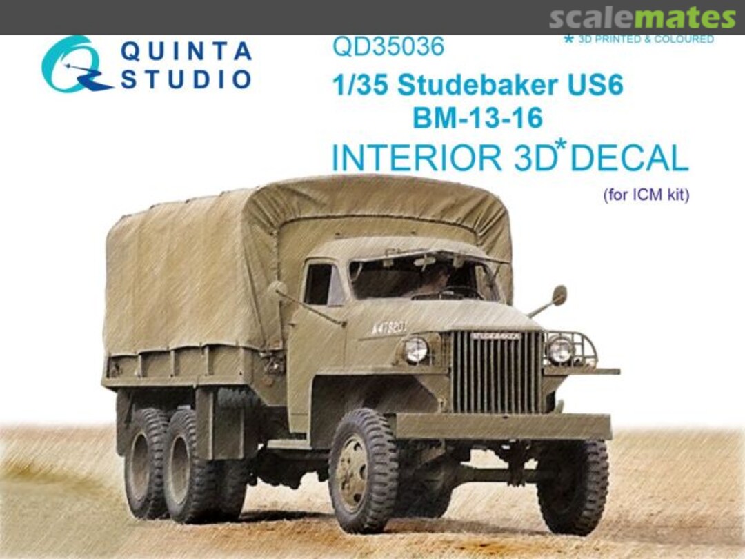Boxart Studebaker US6 BM-13-16 interior 3D decals QD35036 Quinta Studio Boxart Studebaker US6 BM-13-16 interior 3D decals QD35036 Quinta Studio