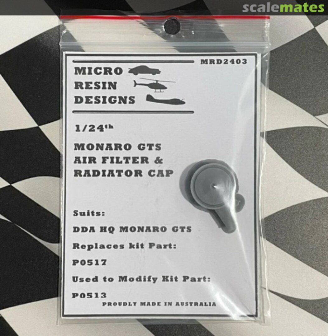 Boxart Holden HQ Monaro GTS Air Filter & Radiator Cap MRD2403 Micro Resin Designs Boxart Holden HQ Monaro GTS Air Filter & Radiator Cap MRD2403 Micro Resin Designs