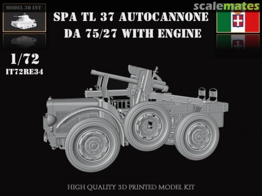 Boxart Autocannone Da 75/27 Su FIAT-SPA T.L.37 IT72RE34 MODEL 3D INT Boxart Autocannone Da 75/27 Su FIAT-SPA T.L.37 IT72RE34 MODEL 3D INT