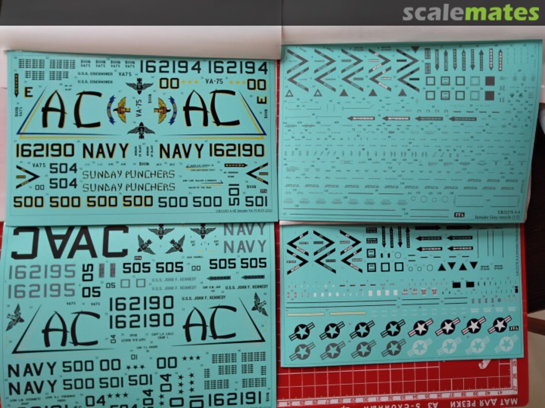 Contents A-6E Intruder VA-75 Pt.IV with stencils UR32283 UpRise Decal Contents A-6E Intruder VA-75 Pt.IV with stencils UR32283 UpRise Decal