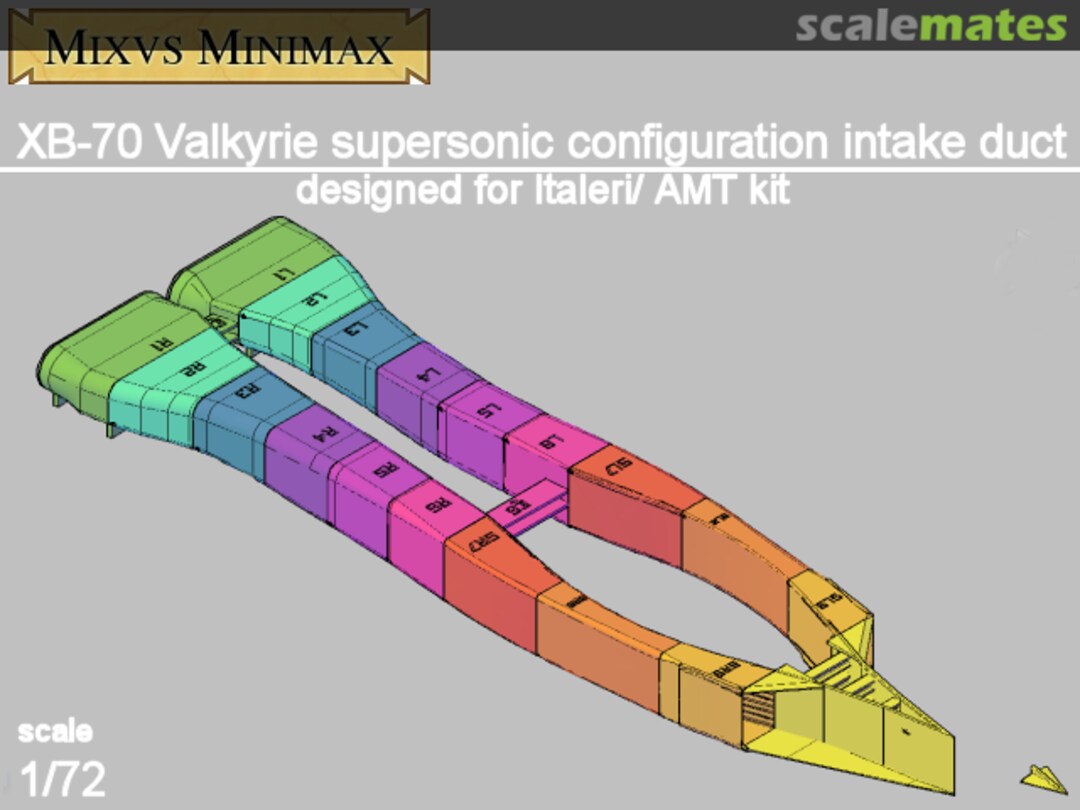 Boxart XB-70 Valkyrie supersonic configuration intake duct F66 Mixvs Minimax Boxart XB-70 Valkyrie supersonic configuration intake duct F66 Mixvs Minimax