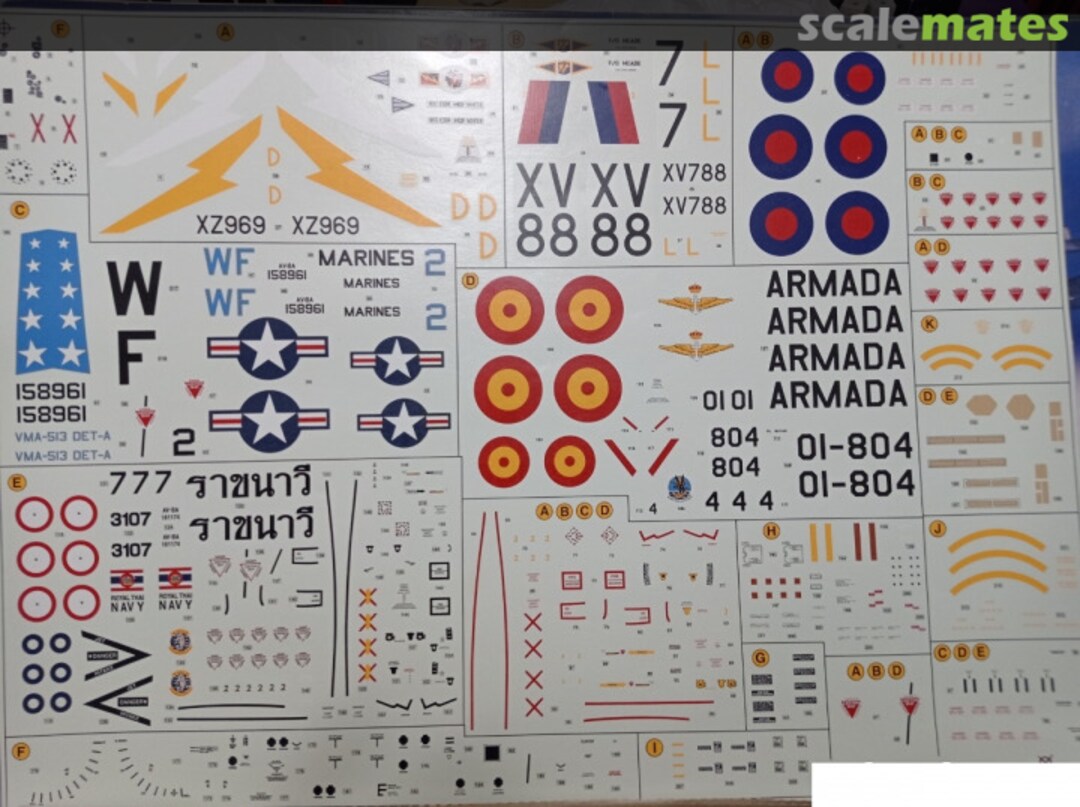 Contents Harrier GR3 AV-8A/AV-8S 18003 Airfix