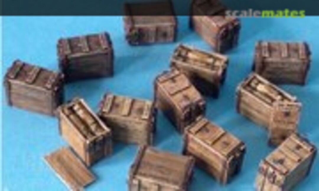 1:35 3 inch (76.2mm) Mortar Wooden Boxes (Resicast 35.2365) 35.2365