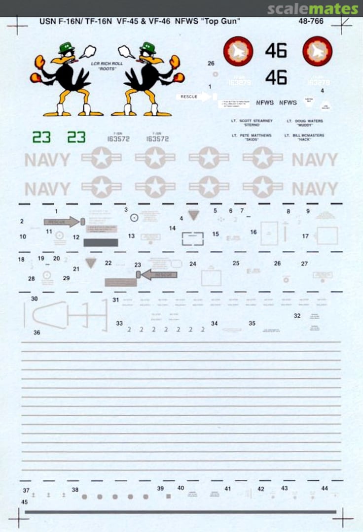 Boxart U.S. Navy F-16N & TF-16N Falcons 48-766 SuperScale International Boxart U.S. Navy F-16N & TF-16N Falcons 48-766 SuperScale International