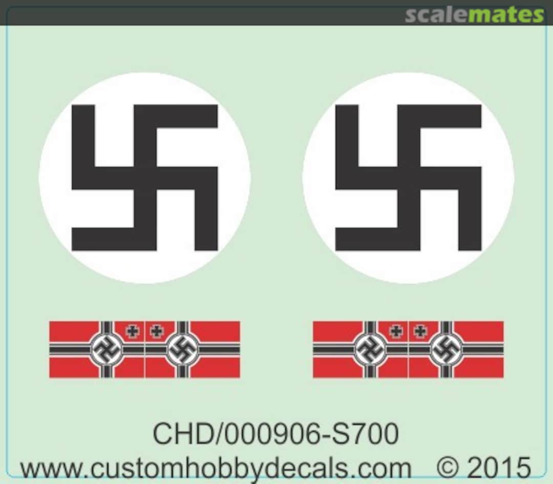 Boxart WWII German Battleship KMS Bismarck, Swastika & Flag Decals WS-000906-S350 Custom Hobby Decals Boxart WWII German Battleship KMS Bismarck, Swastika & Flag Decals WS-000906-S350 Custom Hobby Decals