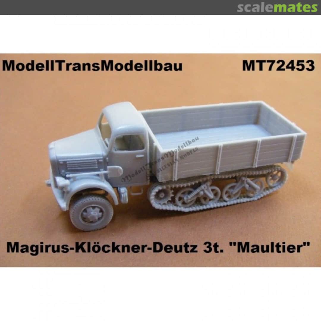 Boxart Magirus-Klöckner-Deutz S3000 "Maultier" MT72453 Modell Trans Modellbau Boxart Magirus-Klöckner-Deutz S3000 "Maultier" MT72453 Modell Trans Modellbau