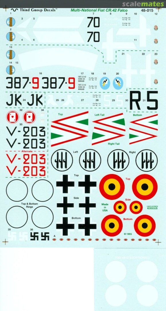 Boxart Fiat CR.42 Falco 48-015 Third Group Decals Boxart Fiat CR.42 Falco 48-015 Third Group Decals