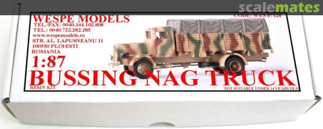 Boxart Bussing NAG Truck WES 87128 Wespe Models Boxart Bussing NAG Truck WES 87128 Wespe Models