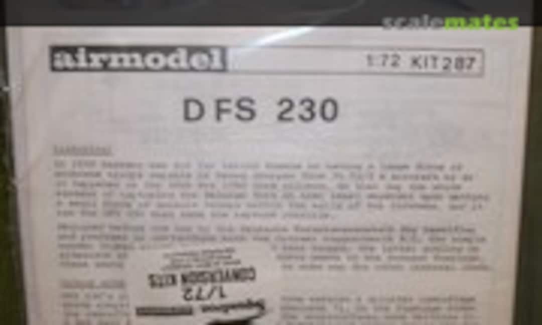 1:72 DFS 230 (Airmodel 287)