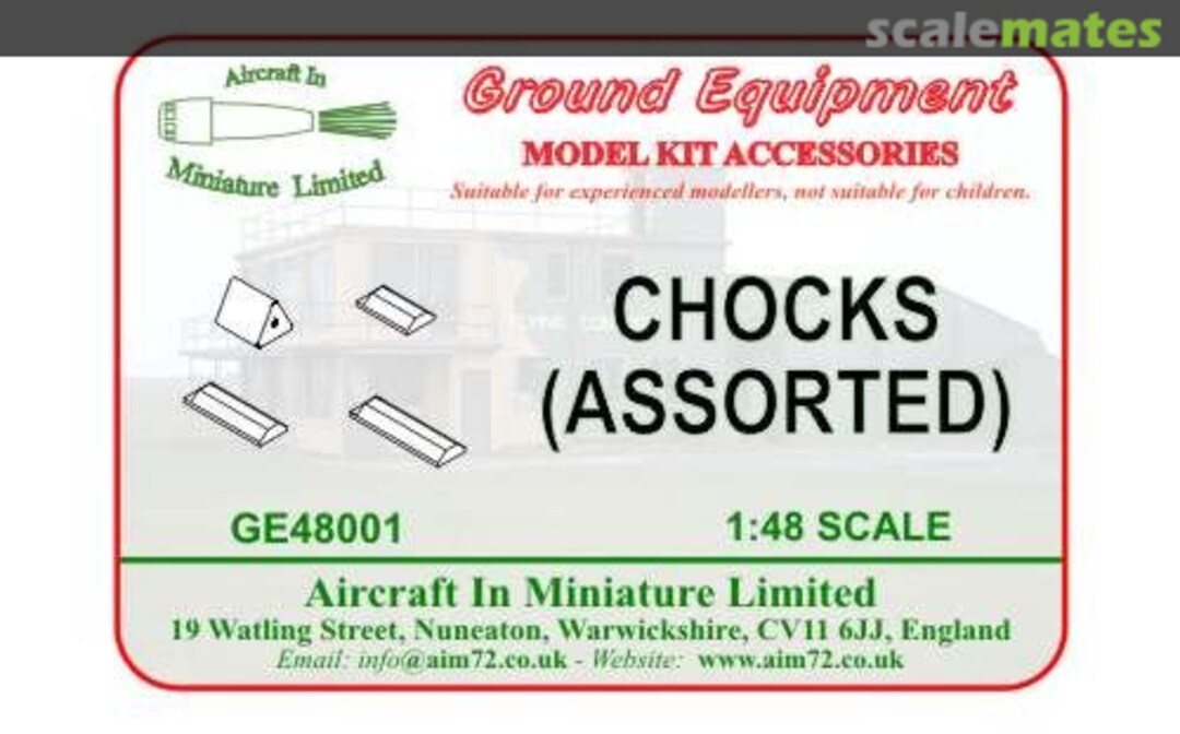 Boxart Chocks GE48001 Aircraft In Miniature Ltd Boxart Chocks GE48001 Aircraft In Miniature Ltd