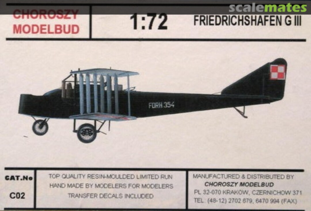 Boxart Friedrichshafen G.III C02 Choroszy Modelbud Boxart Friedrichshafen G.III C02 Choroszy Modelbud