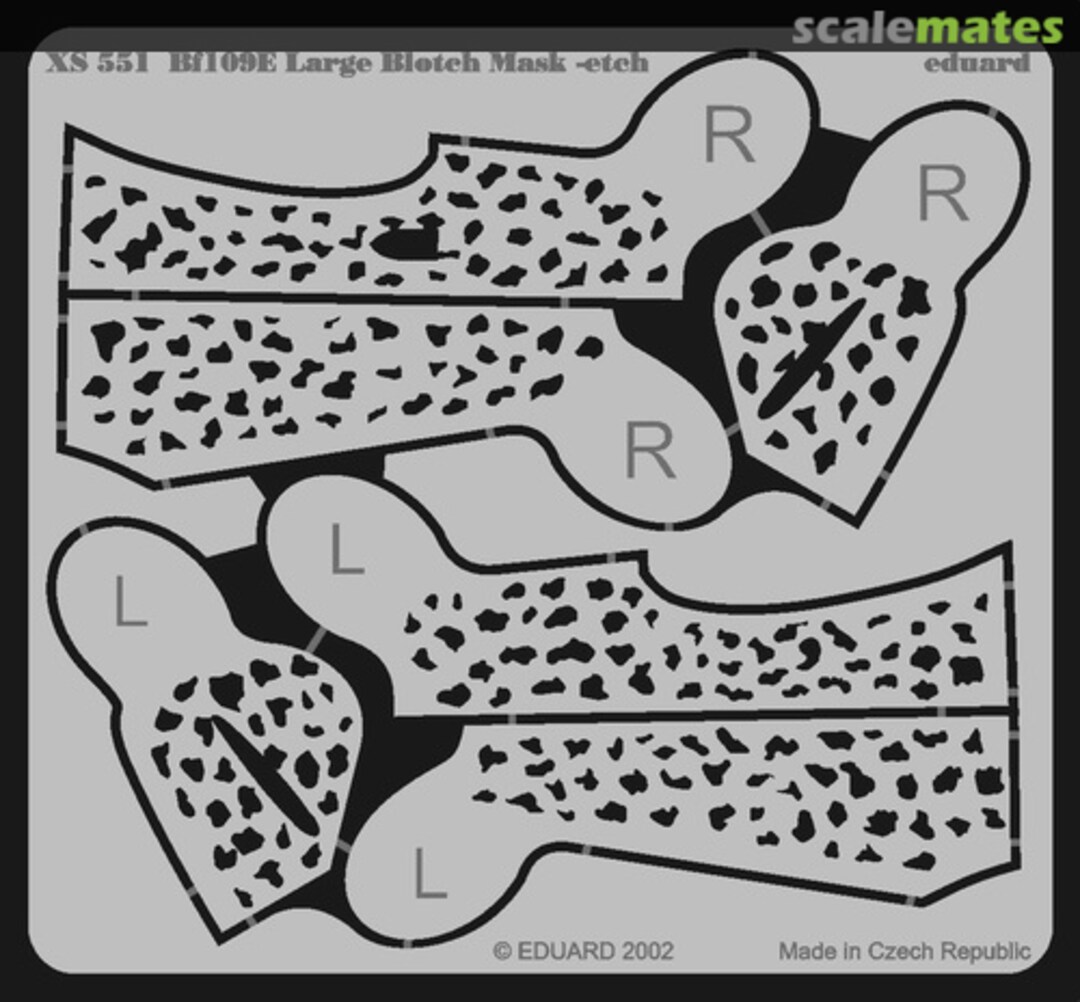 Boxart Bf109E Large Blotch mask-etch XS551 Eduard Boxart Bf109E Large Blotch mask-etch XS551 Eduard