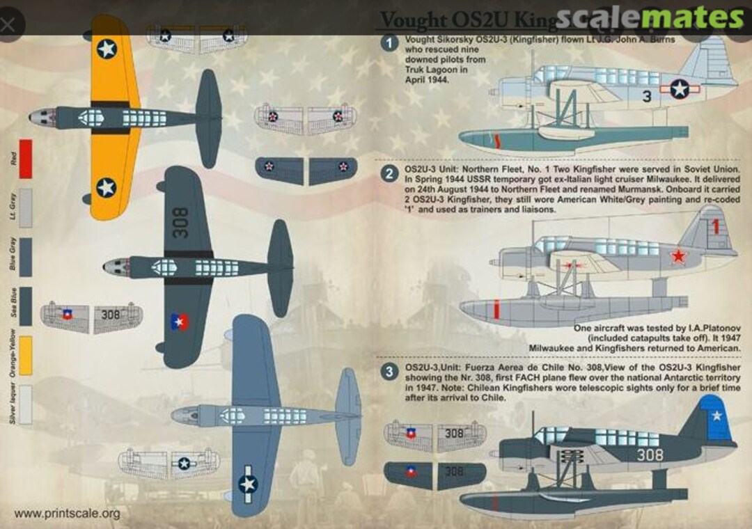 Boxart Vought OS2U Kingfisher 72-122 Print Scale Boxart Vought OS2U Kingfisher 72-122 Print Scale