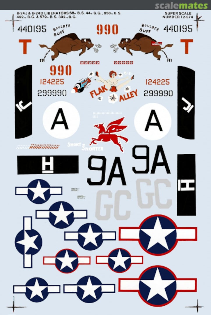 Boxart B-24J & B-24D Liberators 72-574 SuperScale International Boxart B-24J & B-24D Liberators 72-574 SuperScale International