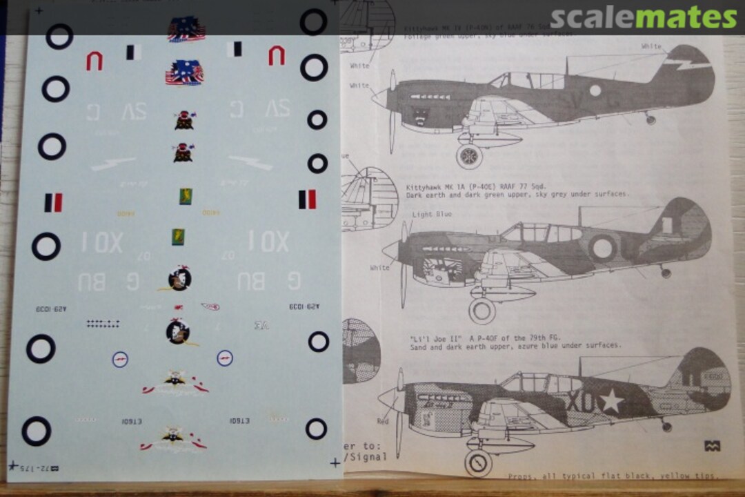 Boxart Curtis P-40s 72-175 Microscale