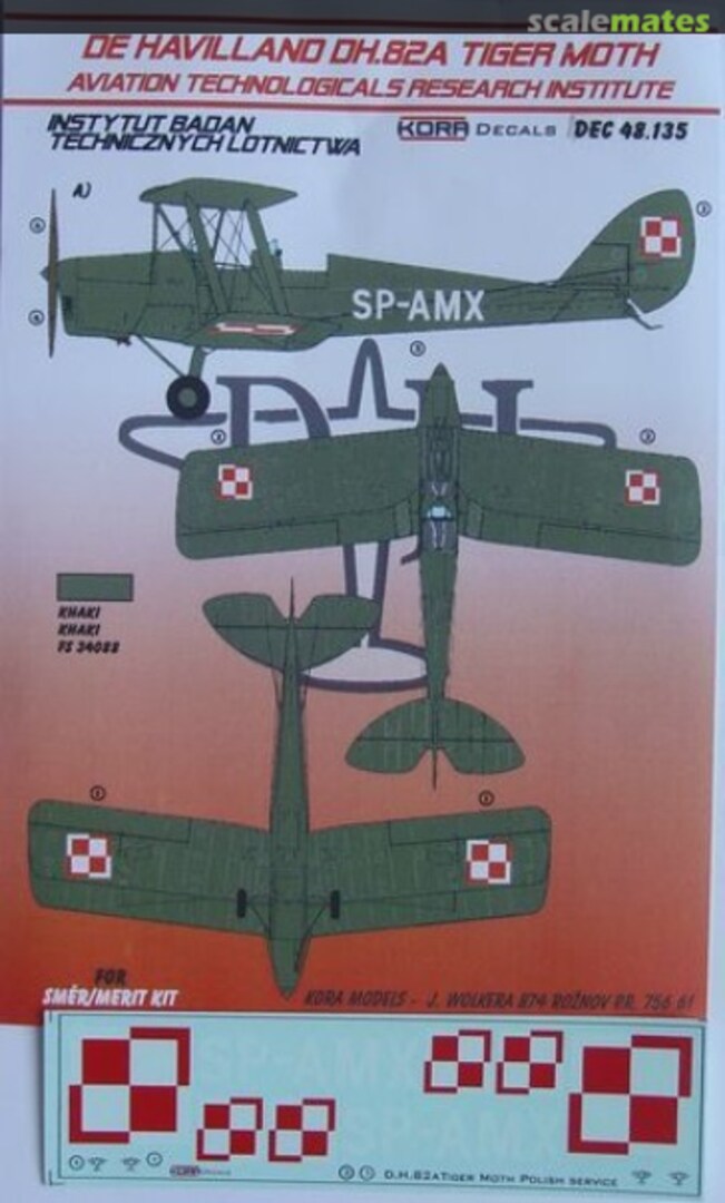 Boxart De Havilland DH.82A Tiger Moth DEC48135 Kora Models Boxart De Havilland DH.82A Tiger Moth DEC48135 Kora Models