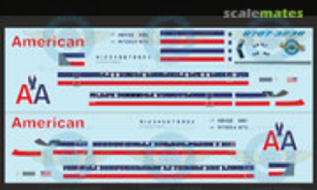 1:144 American Airlines B707-320B (Authentic-Airliner-Decals American B707-300B) American B707-300B