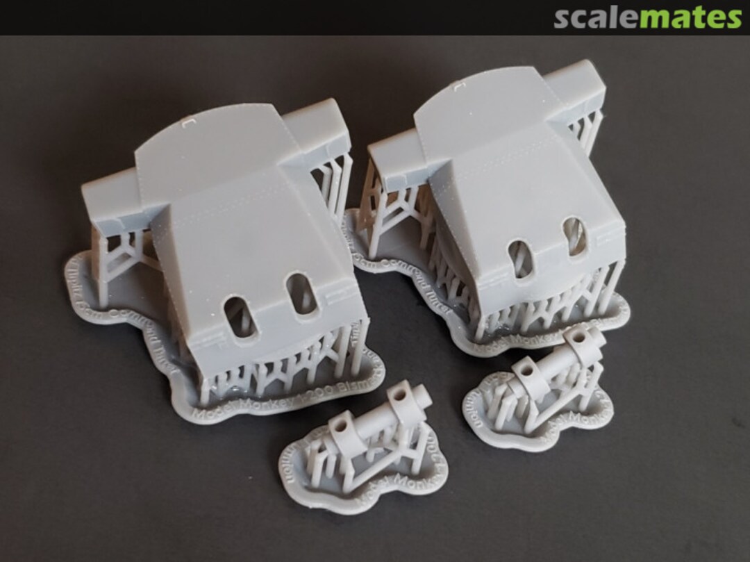 Boxart Bismarck and Tirpitz 15 cm SK C/28 "Command" Turrets with Separate Trunnions 200-Bis cmd trrts truns Model Monkey Boxart Bismarck and Tirpitz 15 cm SK C/28 "Command" Turrets with Separate Trunnions 200-Bis cmd trrts truns Model Monkey