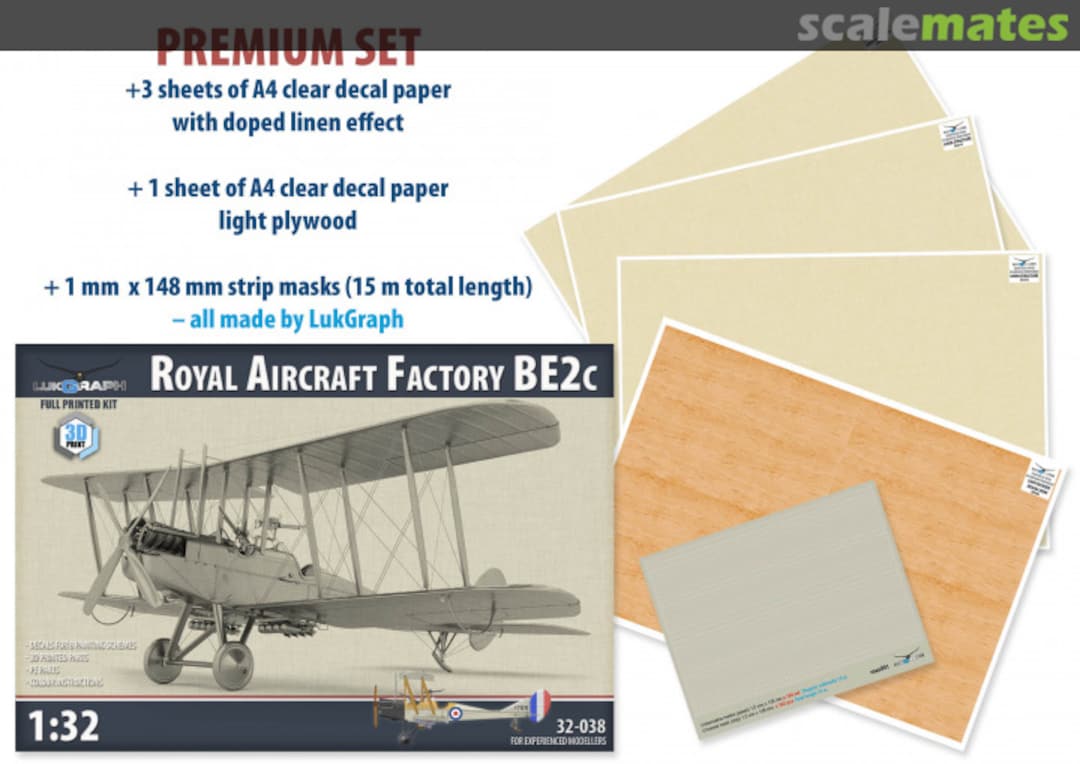 Boxart Royal Aircraft Factory BE.2c 32-038 Premium Lukgraph Boxart Royal Aircraft Factory BE.2c 32-038 Premium Lukgraph