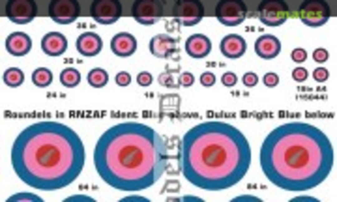 1:48 Royal New Zealand Air Force Silver Fern Roundels (Oldmodels Decals OMD1538) OMD1538