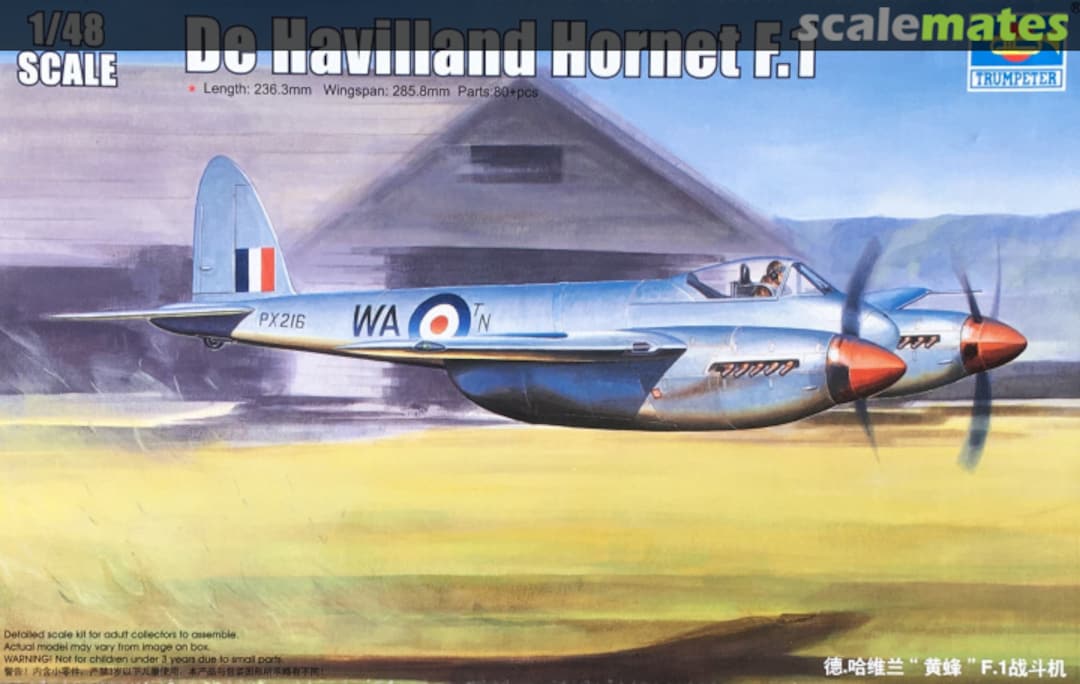 Boxart De Havilland Hornet F.1 02893 Trumpeter Boxart De Havilland Hornet F.1 02893 Trumpeter